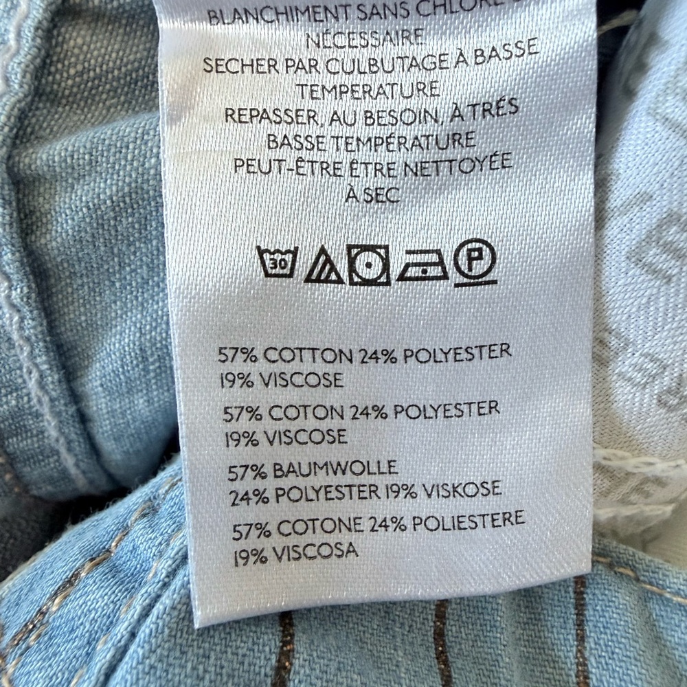 Free People We The Free Don't Wait Up Pinstripe Boyfriend Jeans, Blue | 26 - Picture 10 of 11